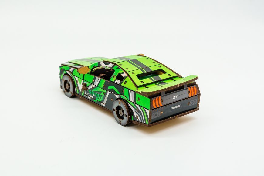 3D дерев'яний конструктор автомобіля &laquo;Muscle Car GT&raquo; синя Puz-00638 фото
