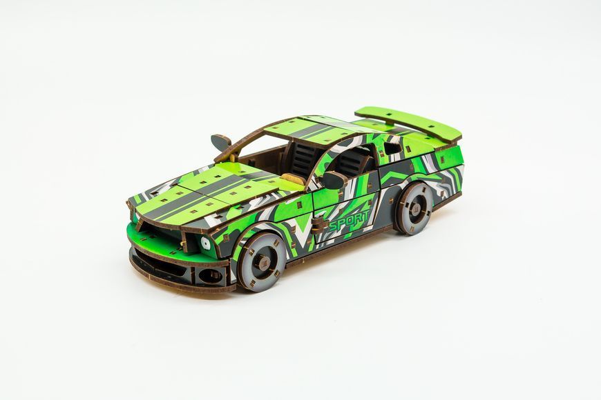 3D дерев'яний конструктор автомобіля &laquo;Muscle Car GT&raquo; синя Puz-00638 фото