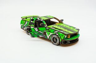 3D дерев'яний конструктор автомобіля &laquo;Muscle Car GT&raquo; зелений Puz-00640 фото
