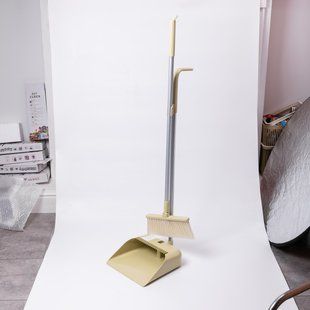 Набор веник и совок на длинной ручке для пола 25&times;24&times;100&nbsp;(см) щетка веник для уборки Зеленый HP-45-15GR фото