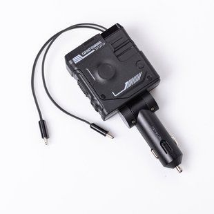 Автомобильное зарядное устройство MECHA с выдвижными кабелями и портами USB/Type-C Черный HP-A1B фото