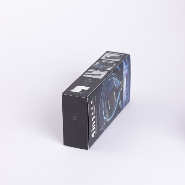 Автомобільний зарядний пристрій MECHA з висувними кабелями та портами USB/Type-C Чорний HP-A1B фото