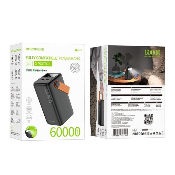 Універсальна Мобільна Батарея Павербанк Borofone BJ66B Magnifico 22.5W+PD20 60000 mAh ЦУ-00045791 фото