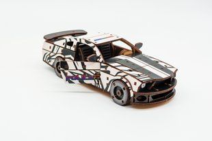 3D дерев'яний конструктор автомобіля &laquo;Muscle Car GT&raquo; біла Puz-00639 фото