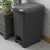 Відро для сміття з кришкою та педаллю 30 л BIN-01 30L ANTHRACITE фото