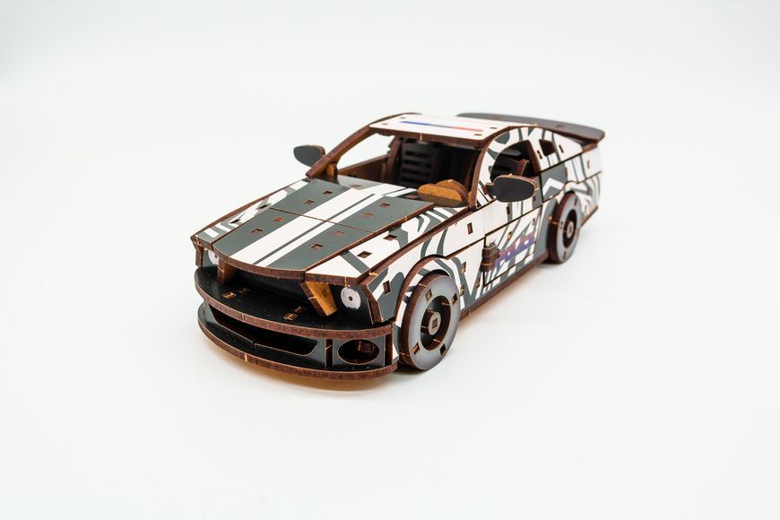 3D дерев'яний конструктор автомобіля &laquo;Muscle Car GT&raquo; біла Puz-00639 фото