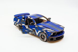 3D дерев'яний конструктор автомобіля &laquo;Muscle Car GT&raquo; синя Puz-00642 фото
