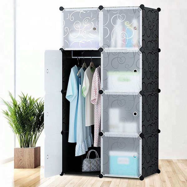 Складной шкаф Storage Cube Cabinet МР 28-51 Пластиковый шкаф &ndash; органайзер для вещей, 146х76x37 см 52222/1 фото