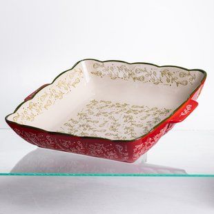 Форма для запекания Vintage 34&times;30&times;7 (см) квадратная форма для выпекания в духовке с ручками Красная HM04-16 фото