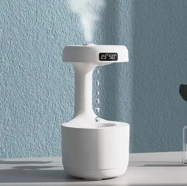 Зволожувач повітря портативний Kinscoter DQ-011 Anti Gravity Humidifier електричний 800 мл White iC227 iC227 фото