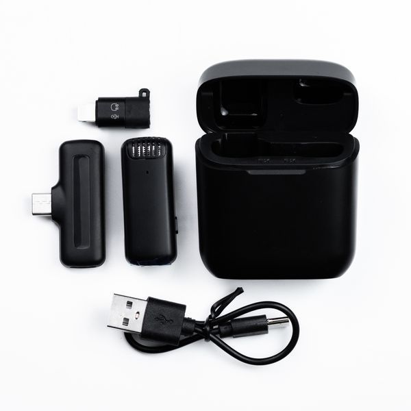 Беспроводной петличный микрофон J11 с зарядным кейсом для iOS и Android HP176095 фото