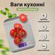 Ваги кухонні електронні SF-2012 до 5 кг з плоскою платформою на батарейках, срібло ZD3SL фото 2
