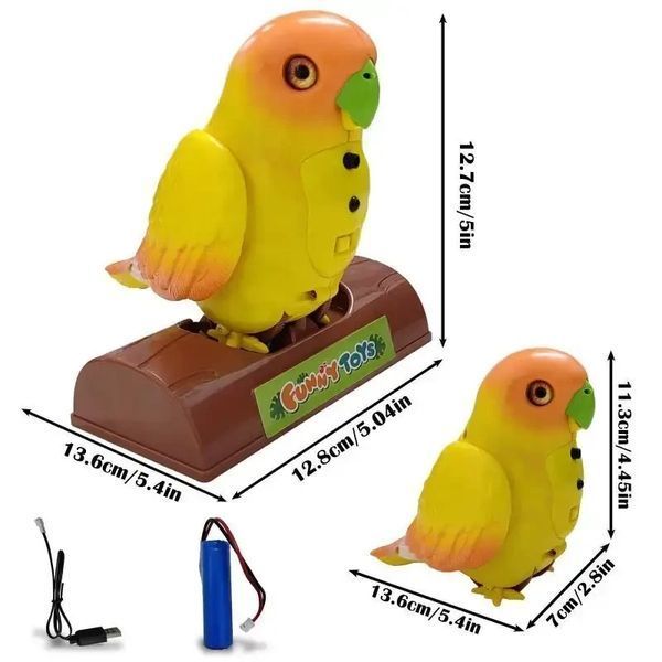 Игрушка-повторюшка попугай Funny Parrot TT8005 Синий TT8005BLU фото