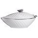 Супница 800 (мл) фарфоровая 32&times;21&times;16 (см) с крышкой Белый с серебром XL-4054AS фото 5