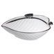 Супница 800 (мл) фарфоровая 32&times;21&times;16 (см) с крышкой Белый с серебром XL-4054AS фото 1