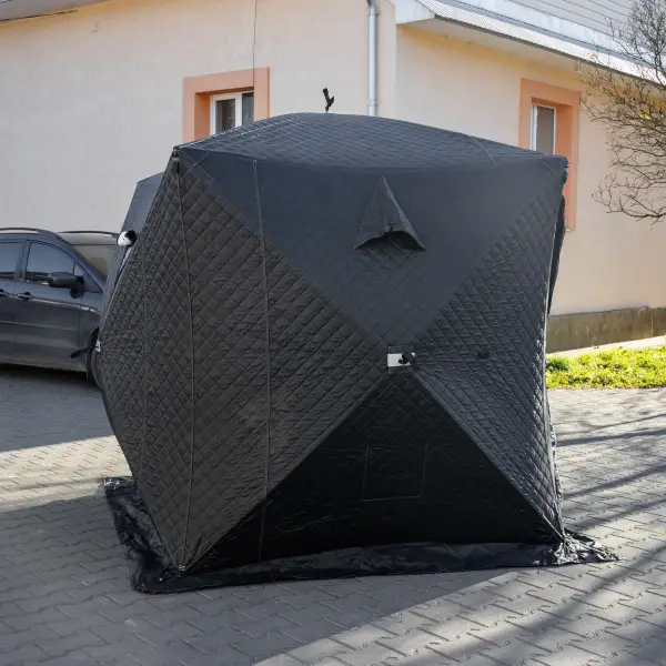 Зимняя палатка утепленная &laquo;Куб&raquo; трехместная 210*210*210 см, черный LU-BD18B фото