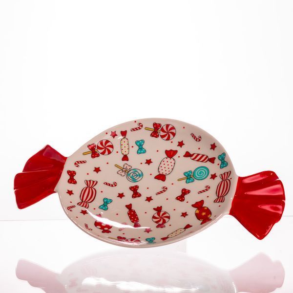 Новогодняя тарелка из фарфора Merry Christmas &Oslash;15.5 см тарелка для десертов тарелки рождественские CR-1-24 фото