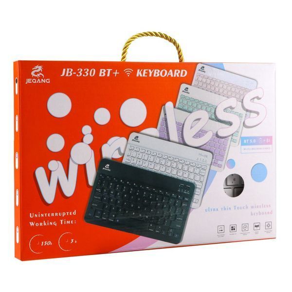 Клавиатура беспроводная JEQANG JB-330 bluetooth для планшета телефона Черный ЦУ-00042757 фото