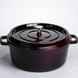 Кокотниця чавунна емальована каструля 6 л, бургунді HP-FLG-13 burgundy фото 6