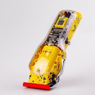 Машинка для стрижки волосся Sokany SK-LF-9970 акумуляторна з насадками, жовтий SKLF9970 фото