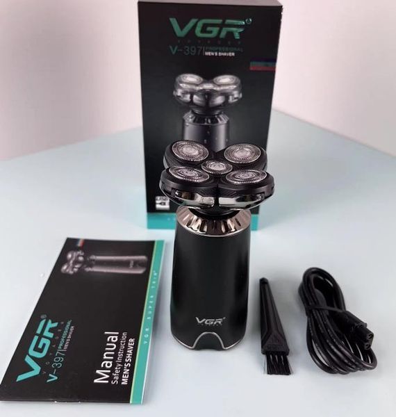 Мужская электробритва VGR V-397 &middot; Аккумуляторная бритва с пятью бритвенными головками и водонепроницаемым корпусом 52423/1 фото