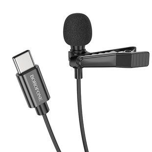 Петличный микрофон Borofone BFK11 Type-C для записи звука ЦУ-00041356 фото