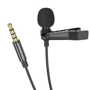 Петличный микрофон Borofone BFK11 Jack 3,5 мм для записи звука ЦУ-00041357 фото