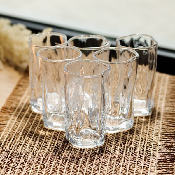 Набор стаканов для напитков Crinkle Glass 6 штук по 270 мл HP-17-62 фото