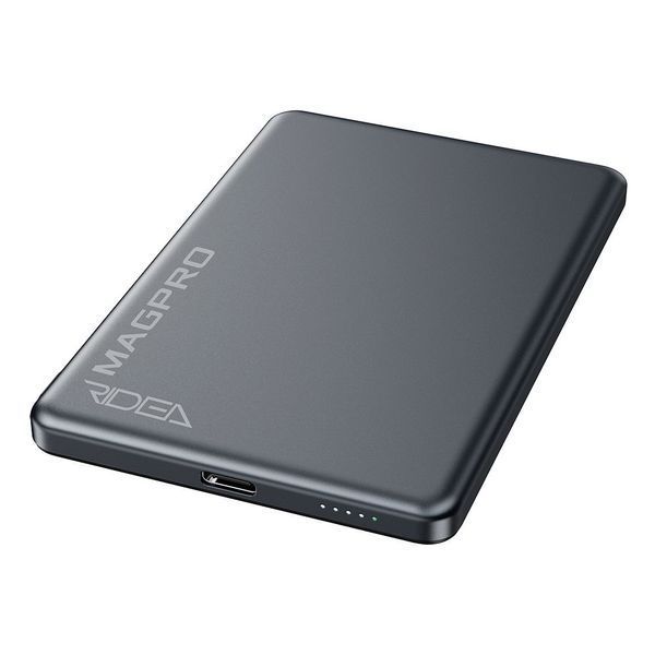Мобільна Батарея Ridea RP-M5 MAGPRO QC/PD 20W, QI 15W with Magnetic 5000mAh Сiрий ЦУ-00044779 фото