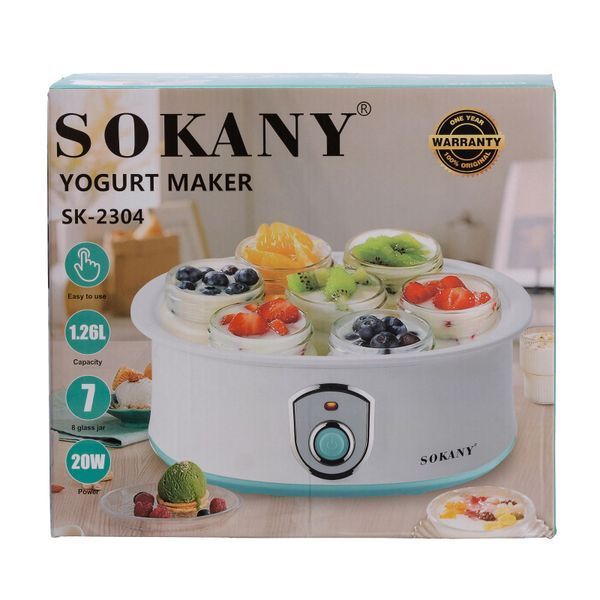 Йогуртниця домашня Sokany SK-2304 на 7 баночок , білий SK2304 фото