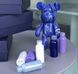 Креативный флюидный медвежонок Bearbrick 23 см с красками, желтый BLUE23 фото 2
