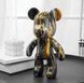 Креативный флюидный медвежонок Bearbrick 23 см с красками, желтый BLUE23 фото 12