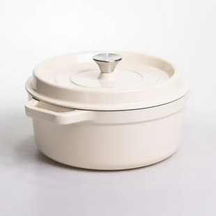 Кокотниця чавунна емальована каструля 5,5 л, бежевий HP-FLG-5 WHITE фото