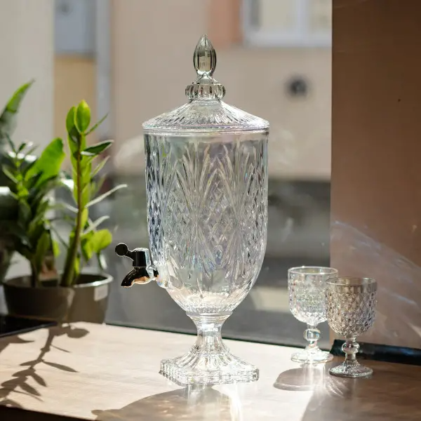 Лимонадниця із краном Crystal Trinity 5 літрів лимонадник диспенсер на підставці HP-19-303 фото