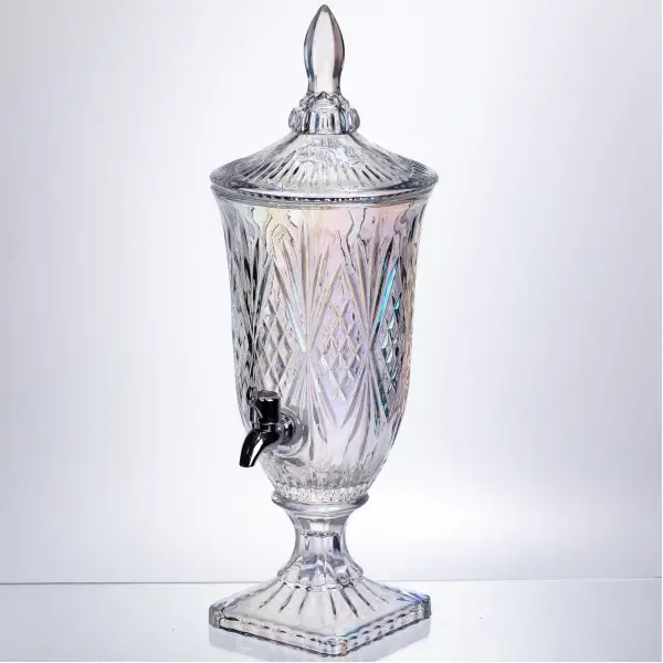 Лимонадниця з краном Crystal Trinity 2 літри лимонадник диспенсер на підставці скло HP-19-301 фото