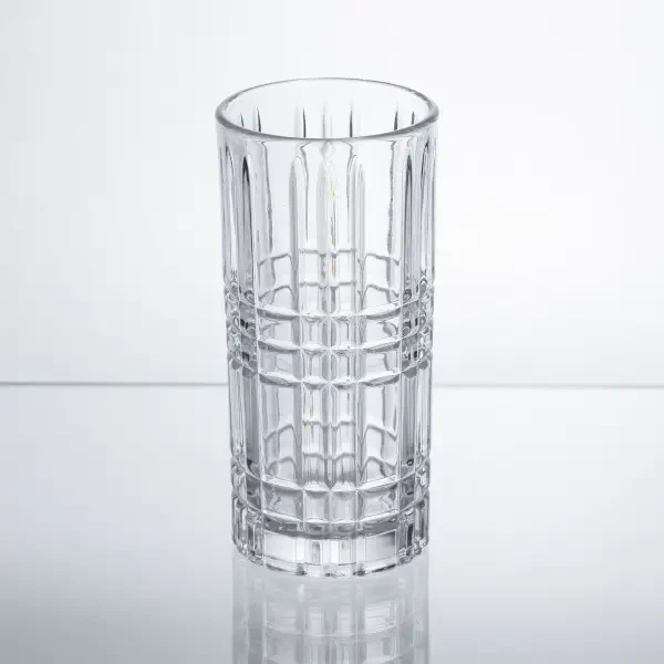 Набір склянок Geometric Glass 6 штук по 300 мл з рельєфним візерунком HP-17-3 фото
