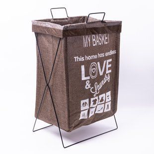 Кошик для білизни на підставці 36&times;32&times;52 (см) м'який Коричневий HP-41-11HAKI фото