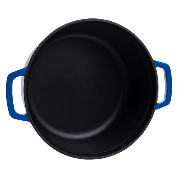 Кокотница чугунная эмалированная 4,5 л, синий HP-1-19-BLUE фото