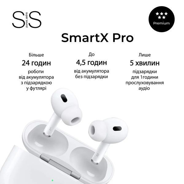 Беспроводные Bluetooth-наушники SmartX Pro Premium вакуумные, белые SAPSP фото