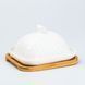 Маслянка для вершкового масла та сиру з кришкою бамбукова 18 х 16 х 11 см HP256 фото 3