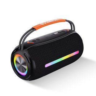 Портативная колонка BOOMSBOX 360 BT/TF/USB/AUX с подсветкой 10 Вт, черная X360B фото