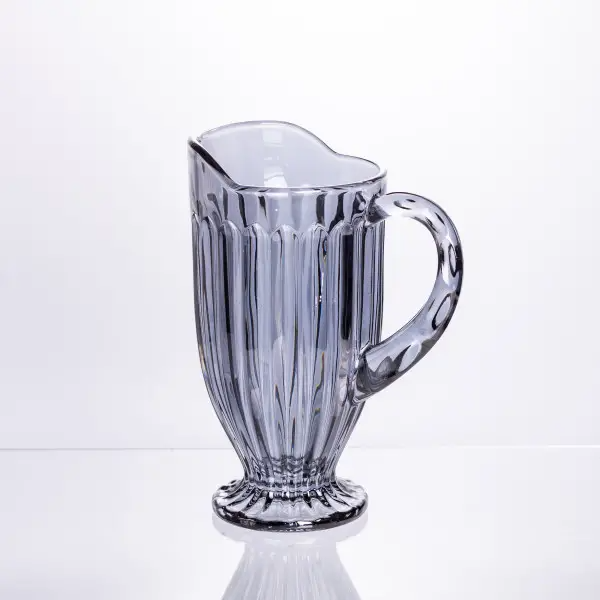 Набор для напитков кувшин и 6 стаканов из толстого стекла, серый HP-19-2080G фото