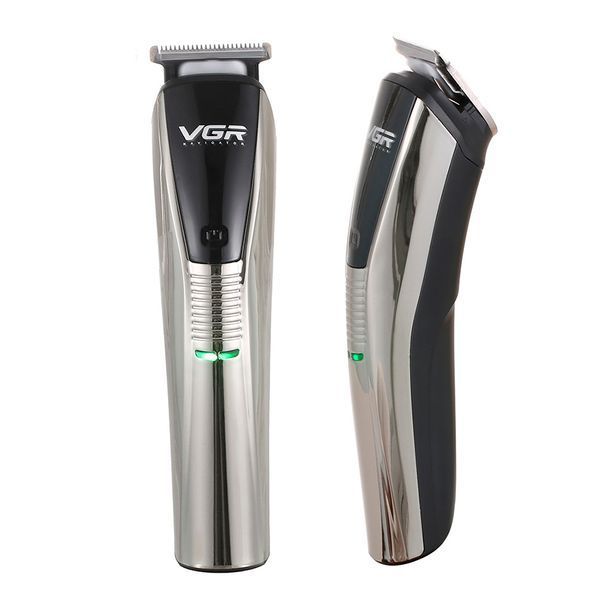 Машинка для стрижки професійна VGR V-029 акумуляторна з насадками, срібло V029SL фото