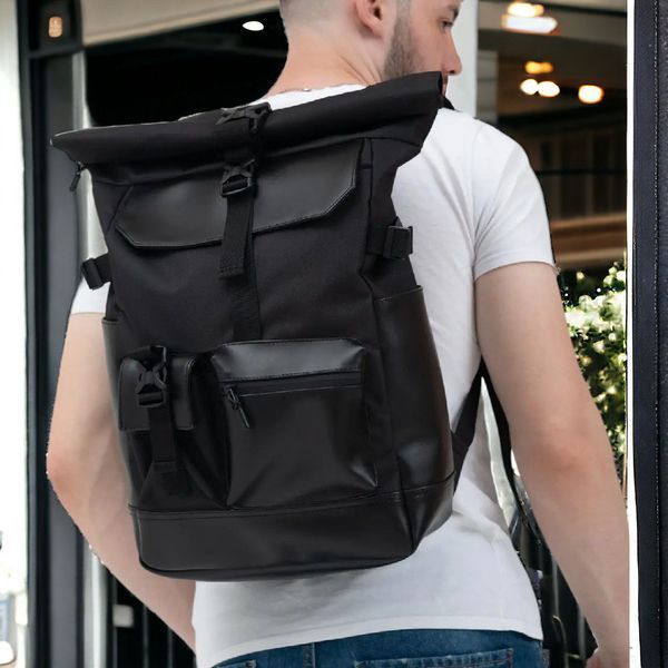 Рюкзак Rolltop мужской женский для путешествий и ноутбука, Ролтоп большой для города ws48652 фото