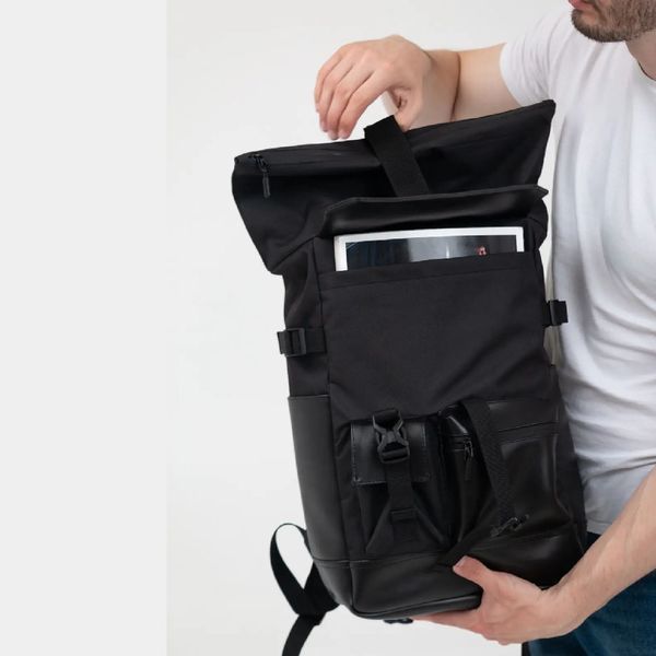Рюкзак Rolltop мужской женский для путешествий и ноутбука, Ролтоп большой для города ws48652 фото