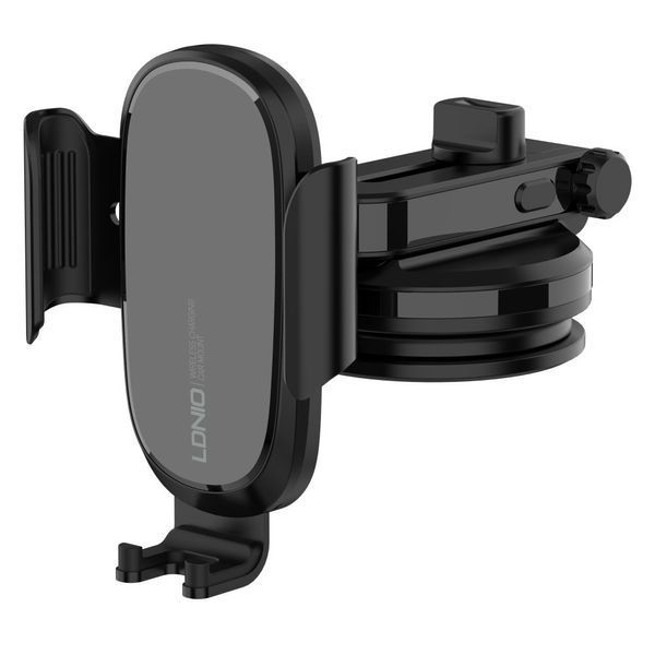 Автомобільний зарядний пристрій - автотримач LDNIO MW21-1 Wireless 15W Чорний ЦУ-00038340 фото