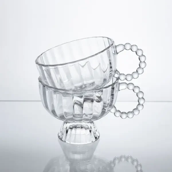Набор креманок на ножке Sundae Dish 2 штуки по 300 мл с ручкой HP-17-14 фото