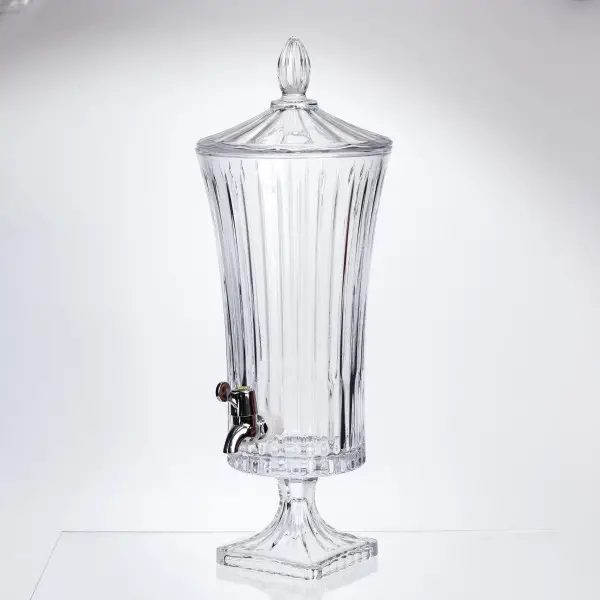 Лимонадниця скляна на ніжці Lemon Dispenser 4.5 л з краником HP-34-68 фото