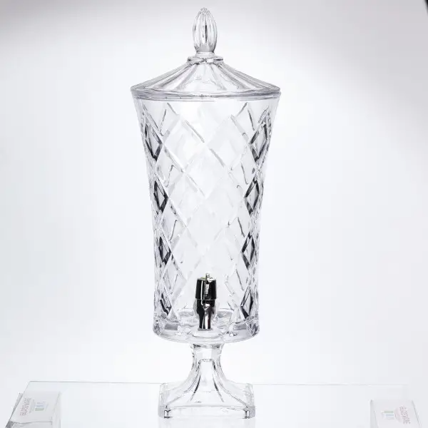 Лимонадниця скляна на ніжці Crystal Dispenser 4.5 л з краником HP-34-67 фото