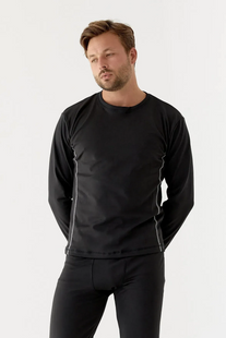Термобілизна зимова 5XL чоловіча на флісі WarmLuxe до -25 C чорна WarmLuxe5XL фото